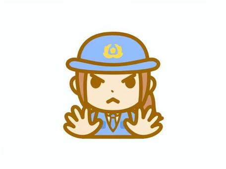 婦警さんの静止ポーズ 婦警,警察,静止,人物,女性,大人,公務員のイラスト素材