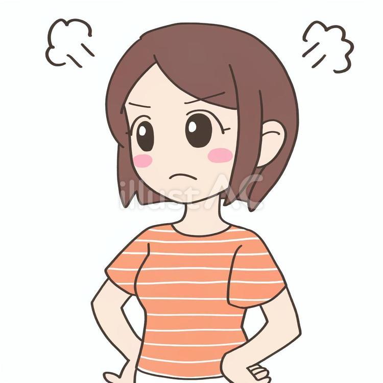 怒る女性イラスト - No: 25158242｜無料イラスト・フリー素材なら「イラストAC」