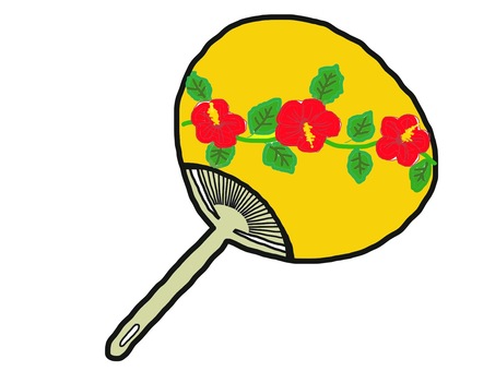 団扇 ハイビスカス