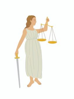 法と正義の女神 テミス ギリシャ神話 法と正義の女神 テミス ギリシャ神話 テミス,ギリシャ神話,天秤,剣,女神,法,正義,イラストのイラスト素材