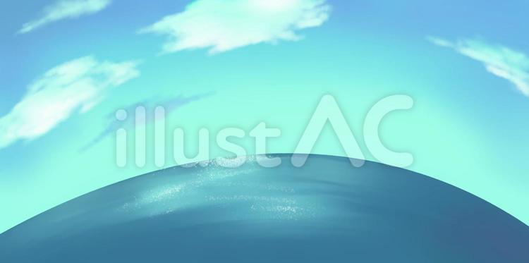 海 海,雲,青空のイラスト素材