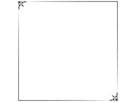 模様１６/黒色のアンティーク正方形飾り枠 アンティーク,フレーム,飾り,タイトル,見出し,メッセージ,テキスト,枠,ラベル,額縁のイラスト素材