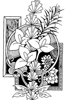 Illustration, zentangle, monochrome, art, 