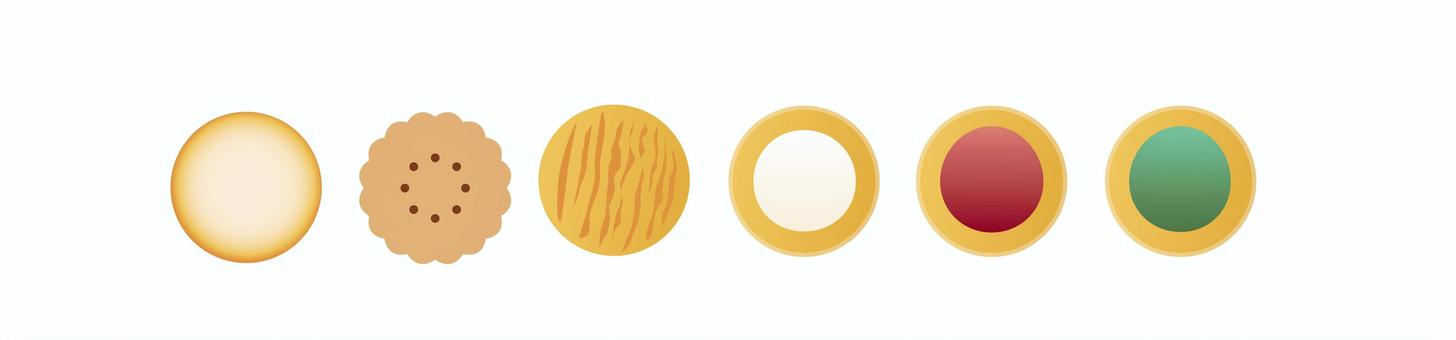 お菓子(クッキー) お菓子(クッキー) クッキー,お菓子,白,赤,緑,ビスケット,おやつのイラスト素材