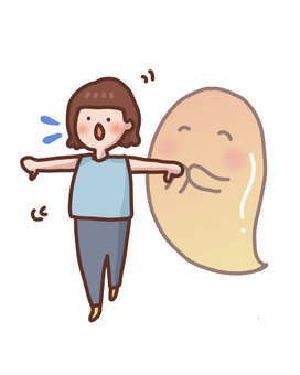 自立をサポートする魂（守護霊） 歩く,サポート,守護霊,守る,女性のイラスト素材