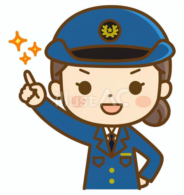 目指す女性警察官 警察官,警察,警官のイラスト素材