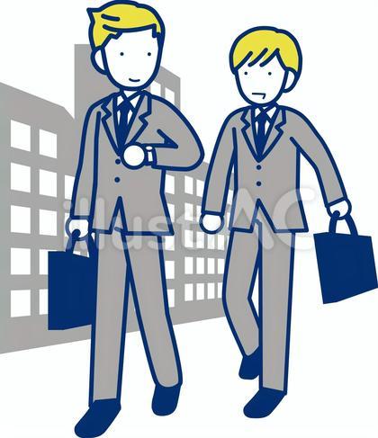 同行する男性会社員たち
