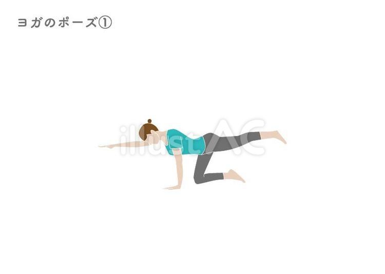 ヨガのポーズ 人物,女性,運動のイラスト素材
