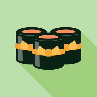 昆布巻き・お節料理・正月料理 昆布巻き,昆布,おせち,お節料理,正月料理,正月,お正月,和食,日本料理,黒昆布のイラスト素材