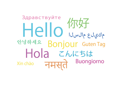 世界のこんにちは_集合A あいさつ,言葉,多文化共生,異文化理解,コミュニケーション,世界の国,挨拶,多言語,外国語,語学のイラスト素材