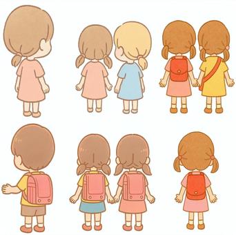 女の子の後ろ姿