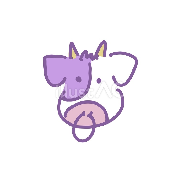 うしさん 牛,お絵描き,落書きのイラスト素材