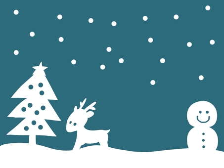 クリスマス背景青