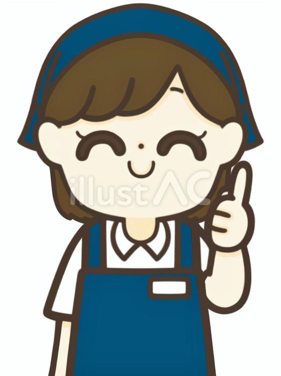 注意、説明をする女性店員 女性,店員,スタッフのイラスト素材