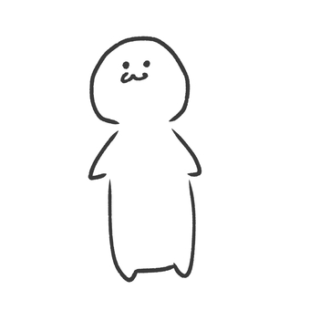 立つ 白,立つ,イラスト,ゆるイラスト,ポーズのイラスト素材