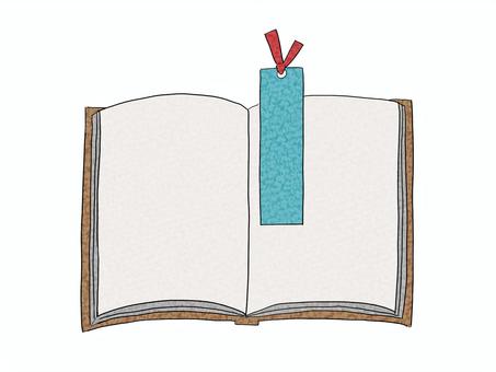 本と栞 本,栞,図書,書籍,ブックマーカーのイラスト素材