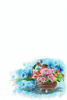 Flower arrangement New Year's postcard, JPG Flower arrangement New Year's postcard, new year's card, postcard template, flower arrangement, JPG
