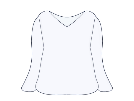 男性用長袖インナー(Vネック) 男性用,メンズ,下着,肌着,衣類,長袖,インナー,vネック,重ね着,防寒のイラスト素材