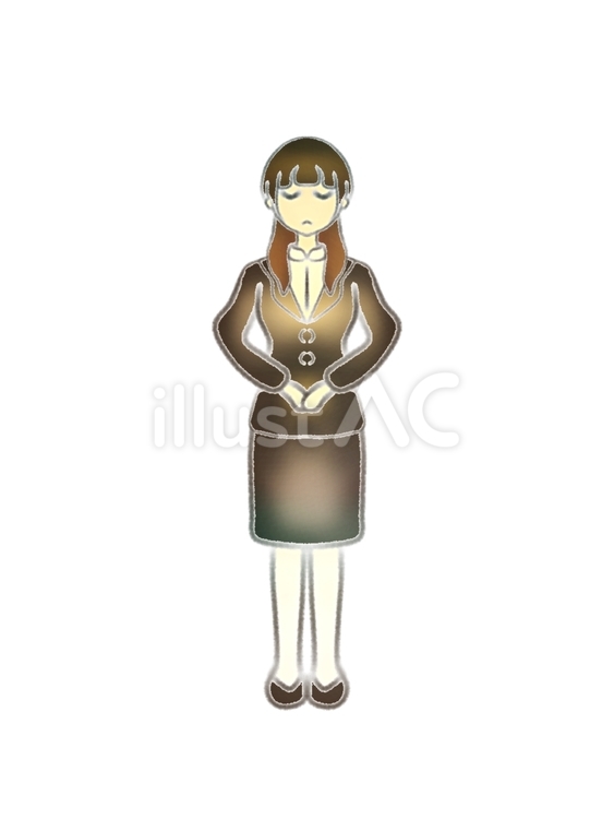 お辞儀 お辞儀,女性,スーツのイラスト素材