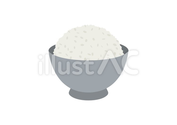 茶碗ごはん 茶碗,ご飯,米のイラスト素材