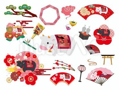 年賀状素材 2021年
