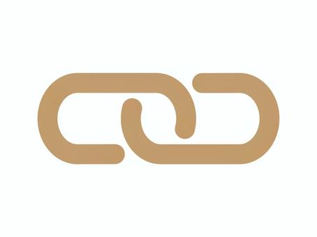 リンクのアイコン（ハイパーリンクマーク） リンク,マーク,アイコン,鎖,チェーン,連結,つながり,紐づけ,シンプル,連携のイラスト素材