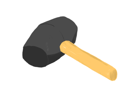 ハンマー ハンマー,鈍器,工具,大工,道具,シンプル,かわいい,手書き,デジタル,オリジナルのイラスト素材