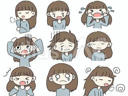 表情 ネガティブ カラーver