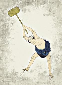 carpenter male, ukiyoe, carpenter, work, JPG