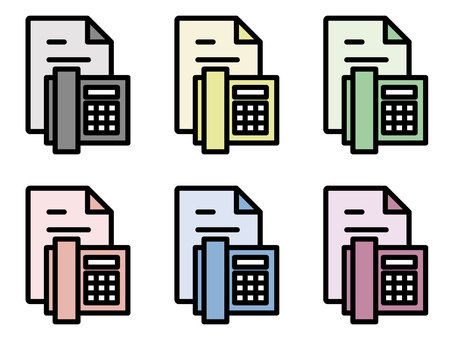 アイコンセット：電話ファイル097 ファイル,電話,着信,プッシュ,フォン,アイコン,セット,マーク,ビジネス,仕事のイラスト素材