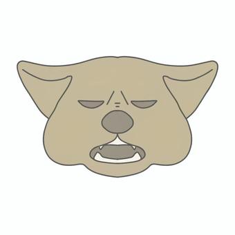 犬　吠える 犬,吠える,狂犬,怒る,歯,イカ耳,動物のイラスト素材