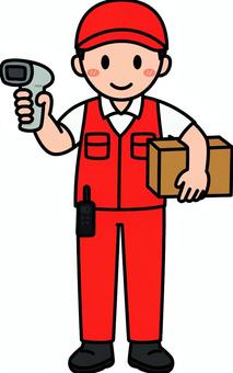 赤の作業員です。 赤の作業員です。 作業員,シンプル,スタッフ,従業員,アルバイト,パート,倉庫,運搬,物流,作業のイラスト素材