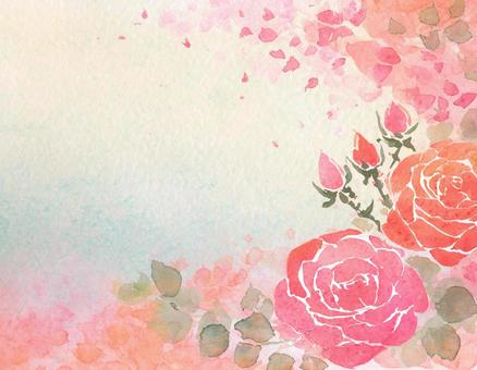 watercolor roses, , JPG