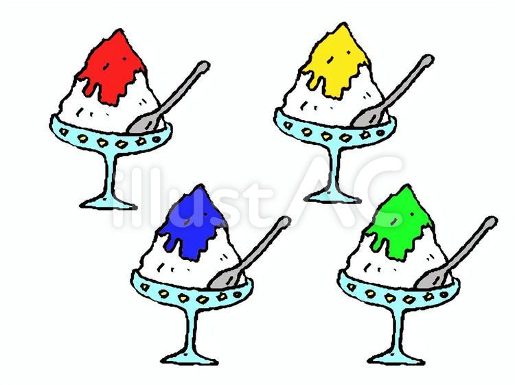 かき氷 かき氷,食べ物,冷たいのイラスト素材