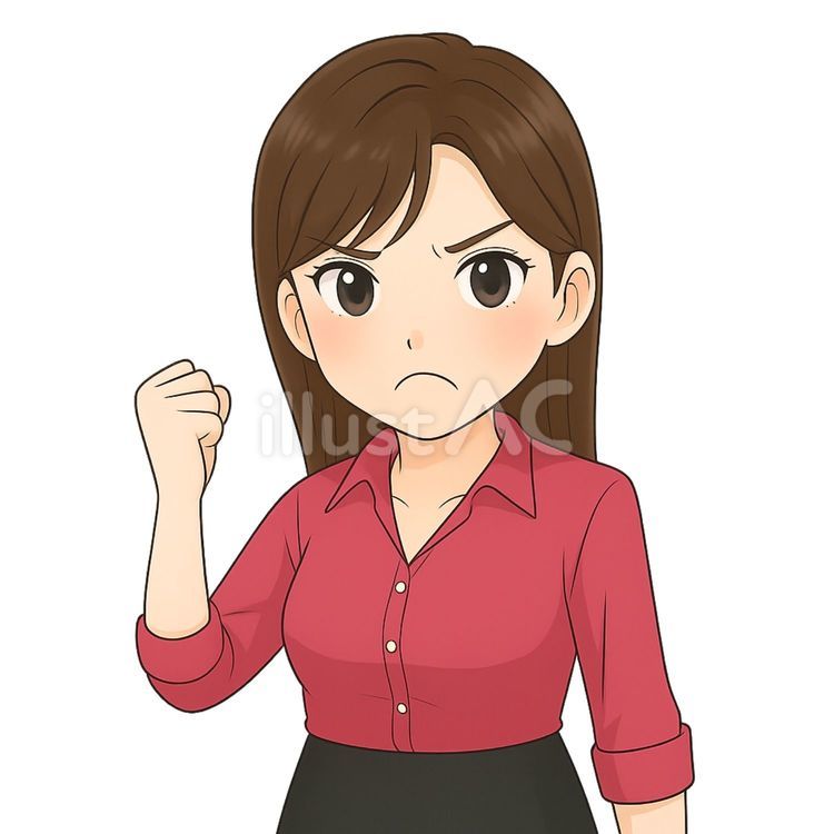 ガンバレと鼓舞している女性 ガッツポーズ,励ます,鼓舞のイラスト素材