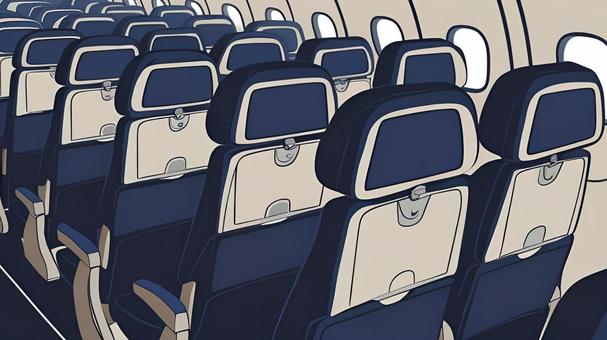 飛行機の機内の背景