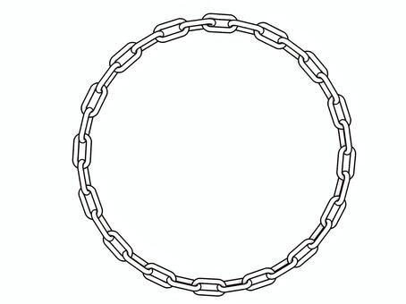 終わりなき鎖の絆 チェーン,3d,cg,輪,鎖,結束,連鎖,連結,円,金属のイラスト素材