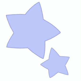 お星さま青 星,星柄,ゆるい,手描き,フリーハンド,デフォルメ,シンプル,かわいい,手書き,ラフのイラスト素材