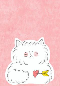 胸キュンねこちゃん 胸キュンねこちゃん きゅん,胸キュン,恋,恋愛,愛,好き,ハート,撃たれる,矢,刺さるのイラスト素材