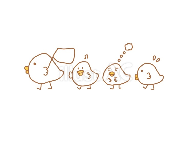 ひよこのおでかけ ひよこ,おでかけ,行列のイラスト素材
