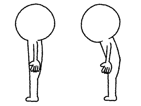 姿勢 シルエット,姿勢,違い,背骨,骨,歪み,傾き,ねじれ,pop調,手描きのイラスト素材