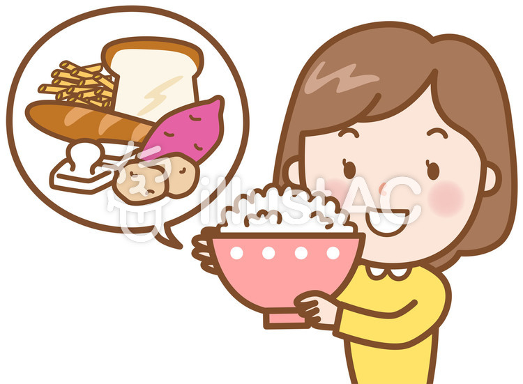 基礎食品群と食材：5群／穀類、イモ類 基礎食品群5群,穀類,いも類のイラスト素材