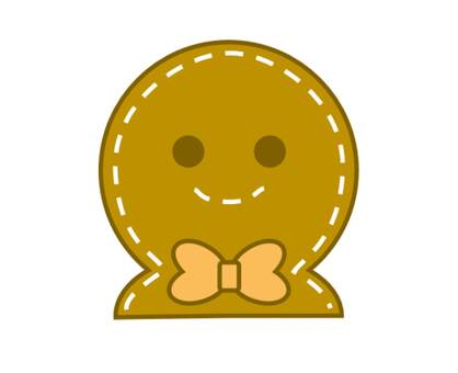 クリスマスの素材 クリスマス,クッキー,人形,顔,アイコン,素材のイラスト素材