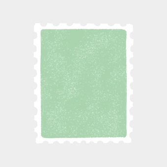水彩風　切手フレーム（長方形・グリーン） 切手,切手フレーム,フレーム,水彩,手描き風,くすみカラー,ナチュラル,シンプル,テクスチャ,素材のイラスト素材
