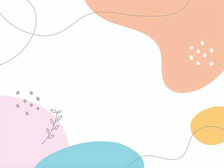 抽象的なイラスト背景　カラフル 抽象的,ナチュラル,背景,手書き,植物,葉,イラスト,シンプル,カラフル,パステルカラーのイラスト素材
