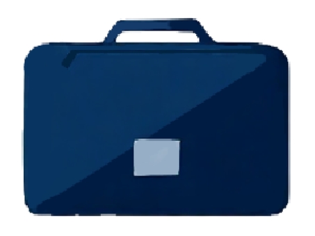 ネイビーのビジネスバッグ バッグ,カバン,鞄,ビジネス,ビジネスバッグ,仕事,会社,透過,イラスト,道具のイラスト素材