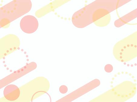 パステル透明感メンフィス背景オレンジ黄色 背景,フレーム,メンフィス,パステル,黄色,オレンジ,ピンク,ポップ,かわいい,透明感のイラスト素材