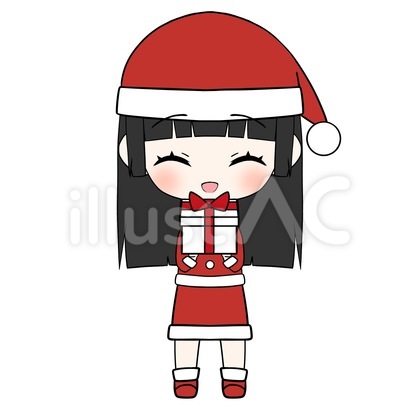 プレゼントを持った女の子 笑顔4
