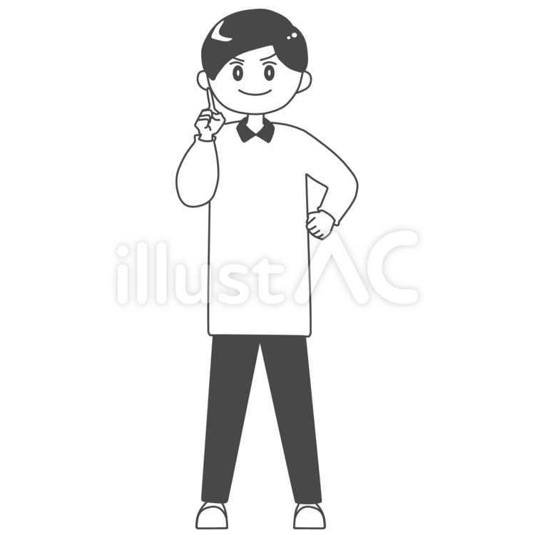 張り切る男性全身 ビジネス,男性,全身のイラスト素材