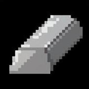 銀塊　ドット絵 ドット絵,ピクセルアート,ドット,銀塊,銀,インゴット,貴金属,財宝,通貨,金属のイラスト素材